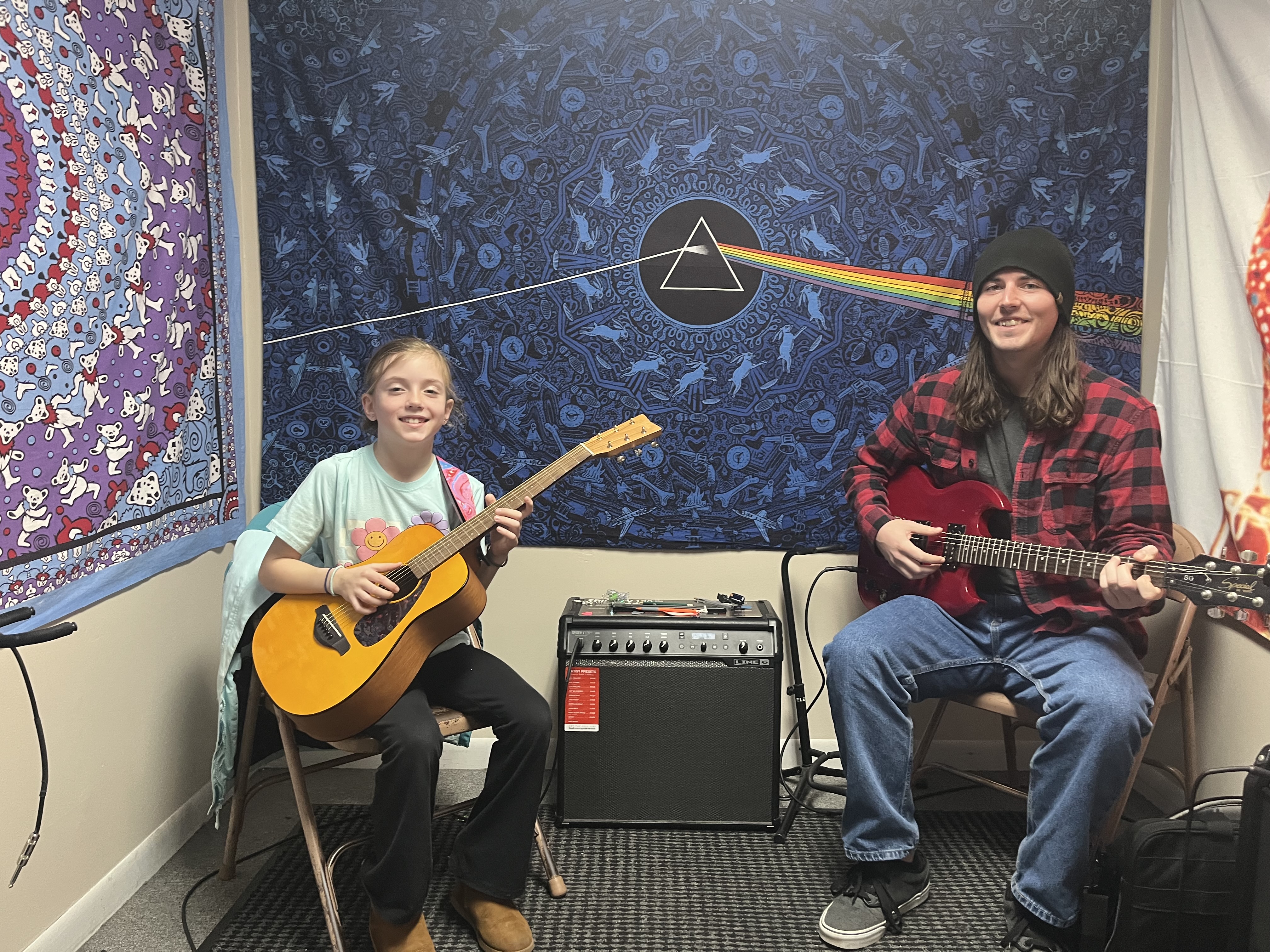 Mitch with students of all ages